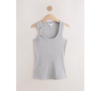 next Débardeur côtelé Racer avec détails métalliques Gris FR 44 (EU 42)