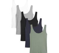 NEXT Débardeurs à bretelles larges, lot de 5 Multi-couleurs 46