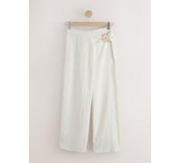 next Des Pantalons Ample croisé en lin crème FR 56 Regular (EU 54 R)