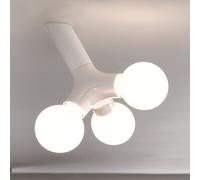 Next DNA Applique murale/Plafonnier à 3 sources lumineuses, E27, DNA-WL-SINGLE-3-WG,