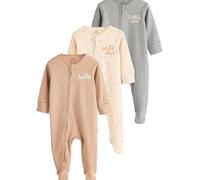 NEXT Dors-Bien 100% Coton avec Fermeture zippée Double-Sens, Lot de 3 Neutral Milk Club 12 Mois
