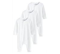 NEXT Dors-bien 100% coton sans pieds avec fermeture zippée double-sens, lot de 3 Blanc Newborn
