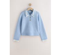 Next Double Collar Cable Knit Polo Shirt
