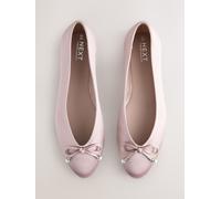 Next Dusky Pink Bridesmaid Pearl Effect Bow Detail Ballerinas Dusky Pink EU 38 (UK 5)