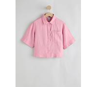 Next Dusty Pink N. Premium 100% Linen Boxy Short Sleeve Shirt Dusty Pink EU 42 Petite (UK 14 P)