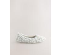 Next Ecru Animal Print Ballet Slippers
