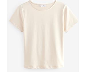 Next Ecru/Cream Soft Touch Slinky Crew Neck Short Sleeve T-Shirt 2 Pack