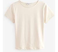 Next Ecru/Cream Soft Touch Slinky Crew Neck Short Sleeve T-Shirt