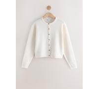 Next Ecru Crew Neck Knitted Cardigan