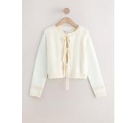Next Ecru Crochet Tie Cardigan