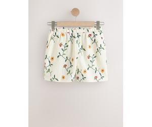 Next Ecru Cross Stitch Floral Mini Shorts Ecru EU 38 Regular (UK 10 R)