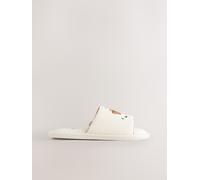 Next Ecru Embellished Printed Mule Slippers
