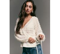 Next Ecru Long Sleeve Tufty Ballet Wrap Top
