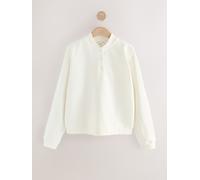 Next Ecru Red/Blue Athletic Club Star Sporty Back Graphic Popper Neck Cotton Sweatshirt