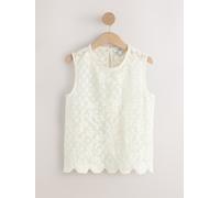 Next Ecru Sleeveless Embroidered Crochet Top
