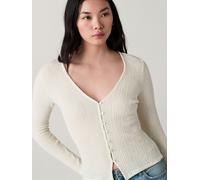 Next Ecru Textured Long Sleeve Button Through Cardigan