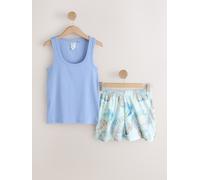 Next Ensemble pyjama court avec gilet côtelé bleu FR 44 (EU 42)