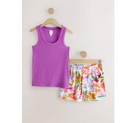 next Ensemble pyjama court avec gilet côtelé violet FR 40 (EU 38)