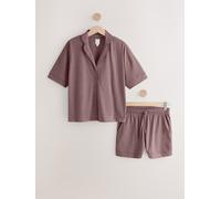 next Ensemble pyjama court boutonné en jersey Brun FR 52 (EU 50)