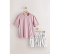 next Ensemble pyjama court tissé à rayures violet FR 44 (EU 42)
