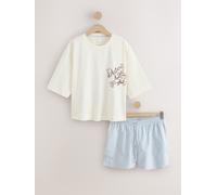 Next Ensemble pyjama short crème FR 48 Petite (EU 46 P)