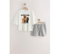 Next Pyjama anthracite / noir / blanc, Taille 5XL