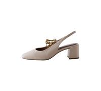 Next Escarpins à bride arrière nude / jaune d'or, Taille 42
