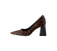 Next Leopard Leather Block Court Heels Leopard EU 37 (UK 4)