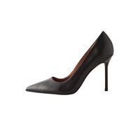 Next Black Leather Pointed Toe Court Shoes Black Leather EU 41 W (UK 7)