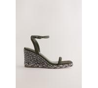 next Espadrilles compensées à bout carré vert EU 40 L (UK 6.5)