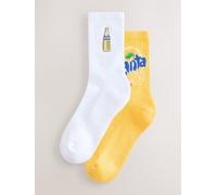 Next Fanta Lemon Ribbed Ankle Socks 2 Pack