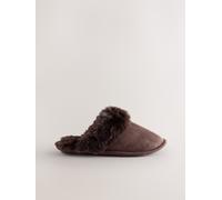 Next Faux Fur Mule Slippers Brun Grand