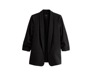 NEXT Femme Blazer décontracté à Manches froncées Noir 42