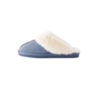 NEXT Femme Chaussons mules en daim doublés de fausse fourrure Bleu jean M