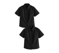 NEXT Femme Chemises à Manches Courtes, Lot de 2 Noir 38