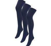 NEXT Femme Collants opaques 100 deniers, 3 paires Bleu marine S