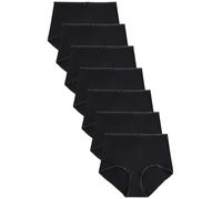 NEXT Femme Culotte couvrante en Coton Majoritaire, Lot de 7 Noir 44