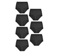 NEXT Femme Culotte couvrante en Microfibre, Lot de 7 Noir EU 50 (UK 22)