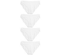 NEXT Femme Culotte échancrée en Dentelle, Lot de 4 Blanc 50