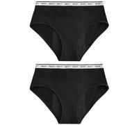 NEXT Femme Culotte menstruelle pour Flux abondant Coupe Shorty, Lot de 2 Noir 36