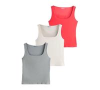 NEXT Femme Débardeur à encolure carrée, lot de 3