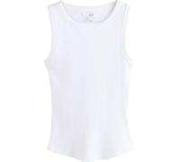 NEXT Femme Débardeur côtelé à col Nageur Blanc 44