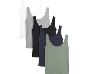 NEXT Femme Débardeurs à Bretelles Larges, Lot de 5 Multi-Couleurs 38