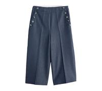 NEXT Femme Jupe-Culotte Aspect Jean | Coupe standard, Taille mi-haute, Fermeture boutonnée, Jambe large
