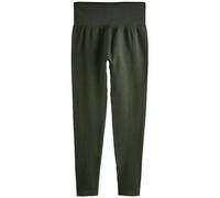Next Femme Legging côtelé à Taille Haute sans Coutures Vert forêt S