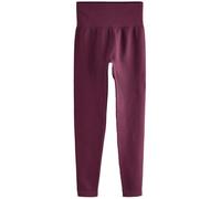 NEXT Femme Legging côtelé à Taille Haute sans Coutures Wine Red M