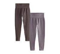 NEXT Femme Legging Taille Haute côtelé, Lot de 2 | Coupe standard, Coupe pantalon