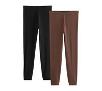 NEXT Femme Leggings Longs, Lot de 2 | Coupe standard, Taille mi-haute, Jambe droite