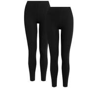 NEXT Femme Leggings Longs, Lot de 2 Noir 54