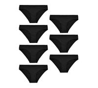 next Femme Lot 7 Culottes en Microfibre Coupe Bikini Noir EU 36 (UK 8)